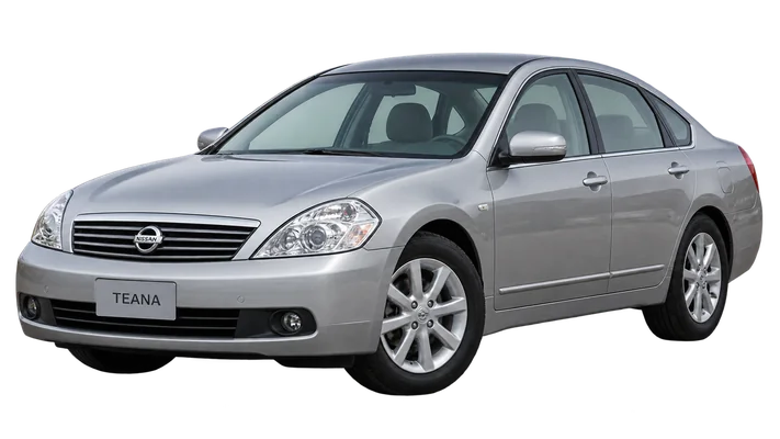 silver Nissan Teana car