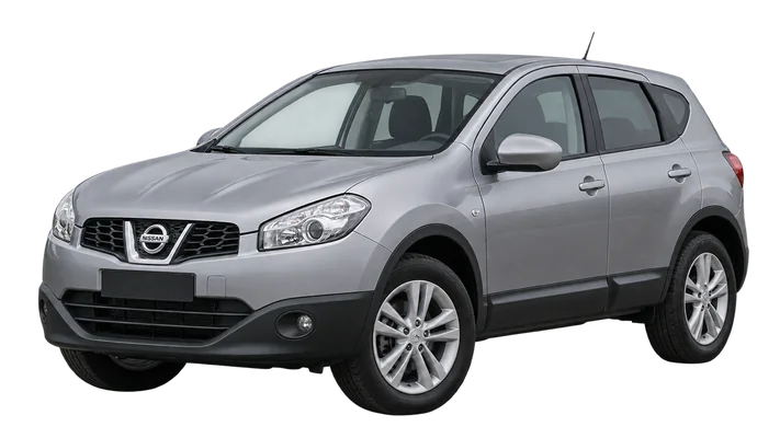 silver Nissan Qashqai car