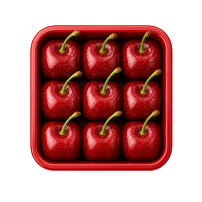 square cherry tray icon