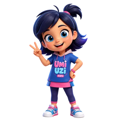 umi uzi kids cartoon character render