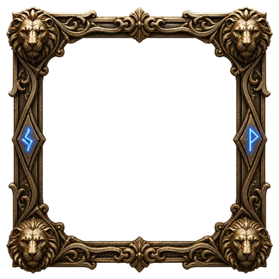 antique bronze fantasy ui frame