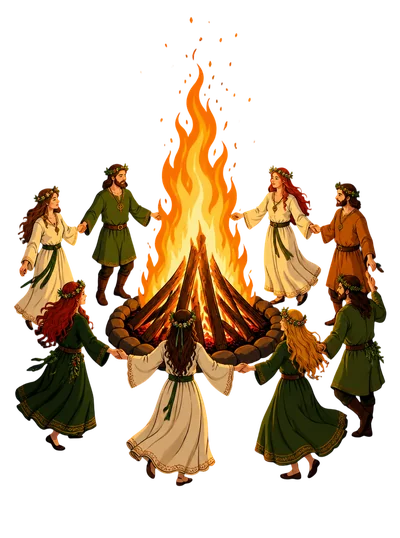 beltane bonfire in pagan ritual