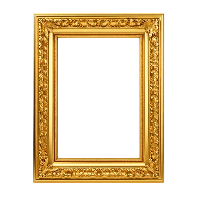 golden photo frame empty