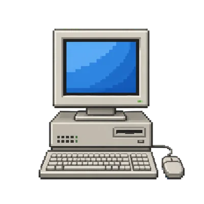 pixel art retro computer