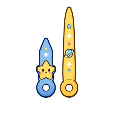 set of cartoon clock hands
