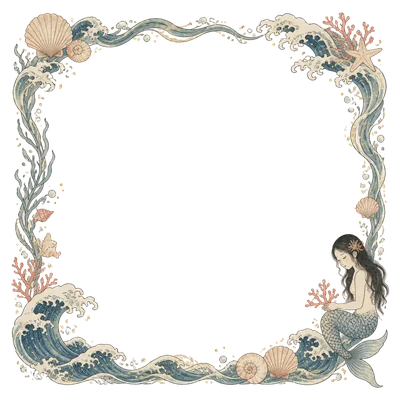 ocean themed mermaid picture frame
