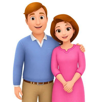 mom and dad cartoon characters
