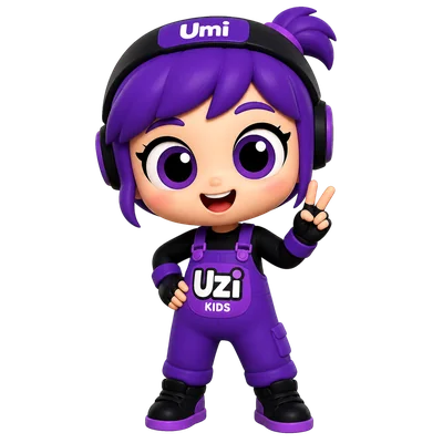 umi uzi kids cartoon character render