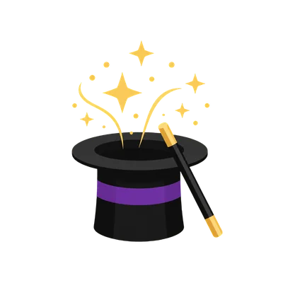mystical magic icon with sparkles