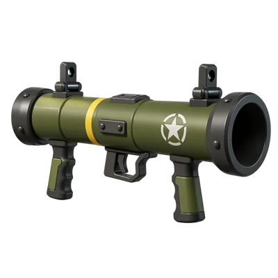 bazooka weapon isolated simple design