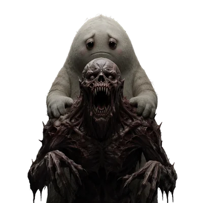 terrifying monster grabs shoulders