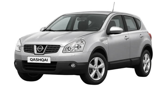 silver nissan qashqai car
