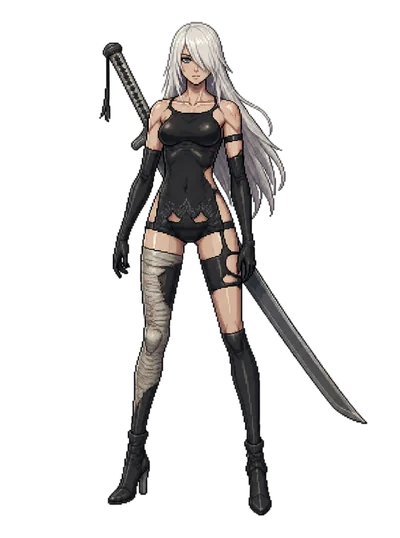 full body a2 nier automata artwork