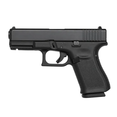 black pistol gun isolated