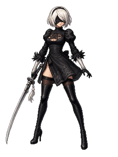 2B full body NieR Automata artwork