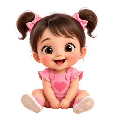cute baby girl smiling sweetly