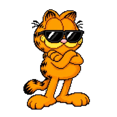 garfield wearing sunglasses