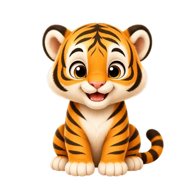 cute cartoon tiger for kids