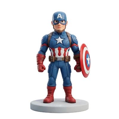 captain america doll in classic costume