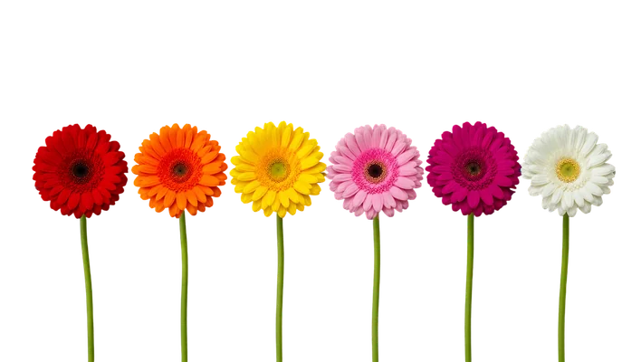row of colorful flowers