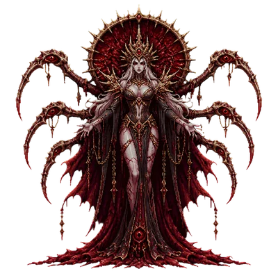 menacing female fantasy horror boss emerges